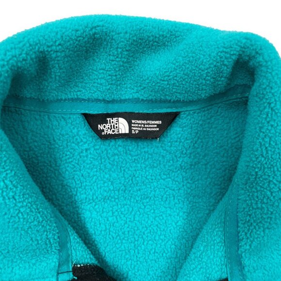 The North Face Turquoise Black Fleece Full Zip Jacket Women's Small - Picture 5 of 9
